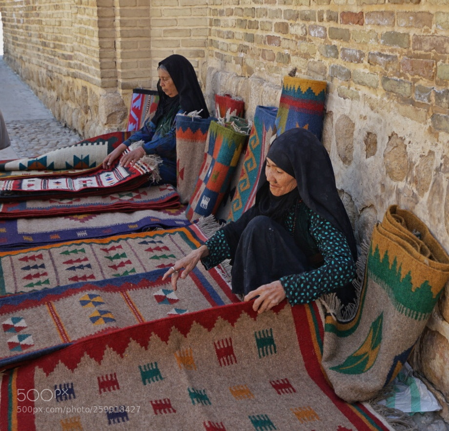 Sony a7 II sample photo. Rug sellers photography