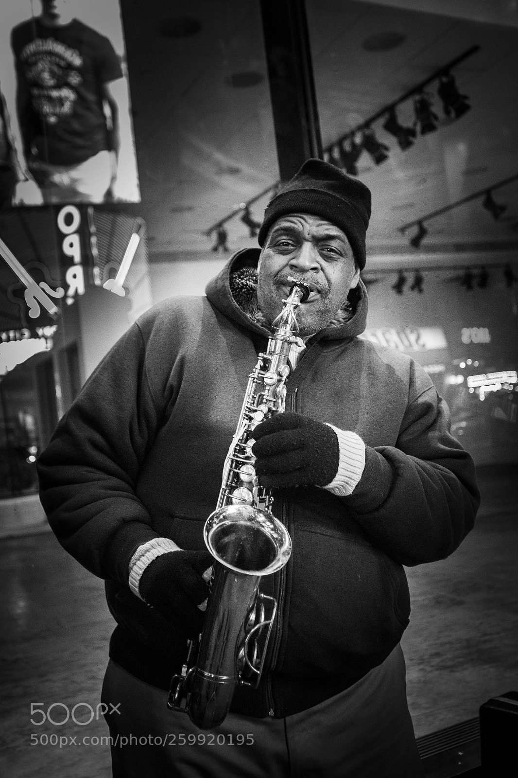 Canon EOS 6D sample photo. Saxo player time square photography