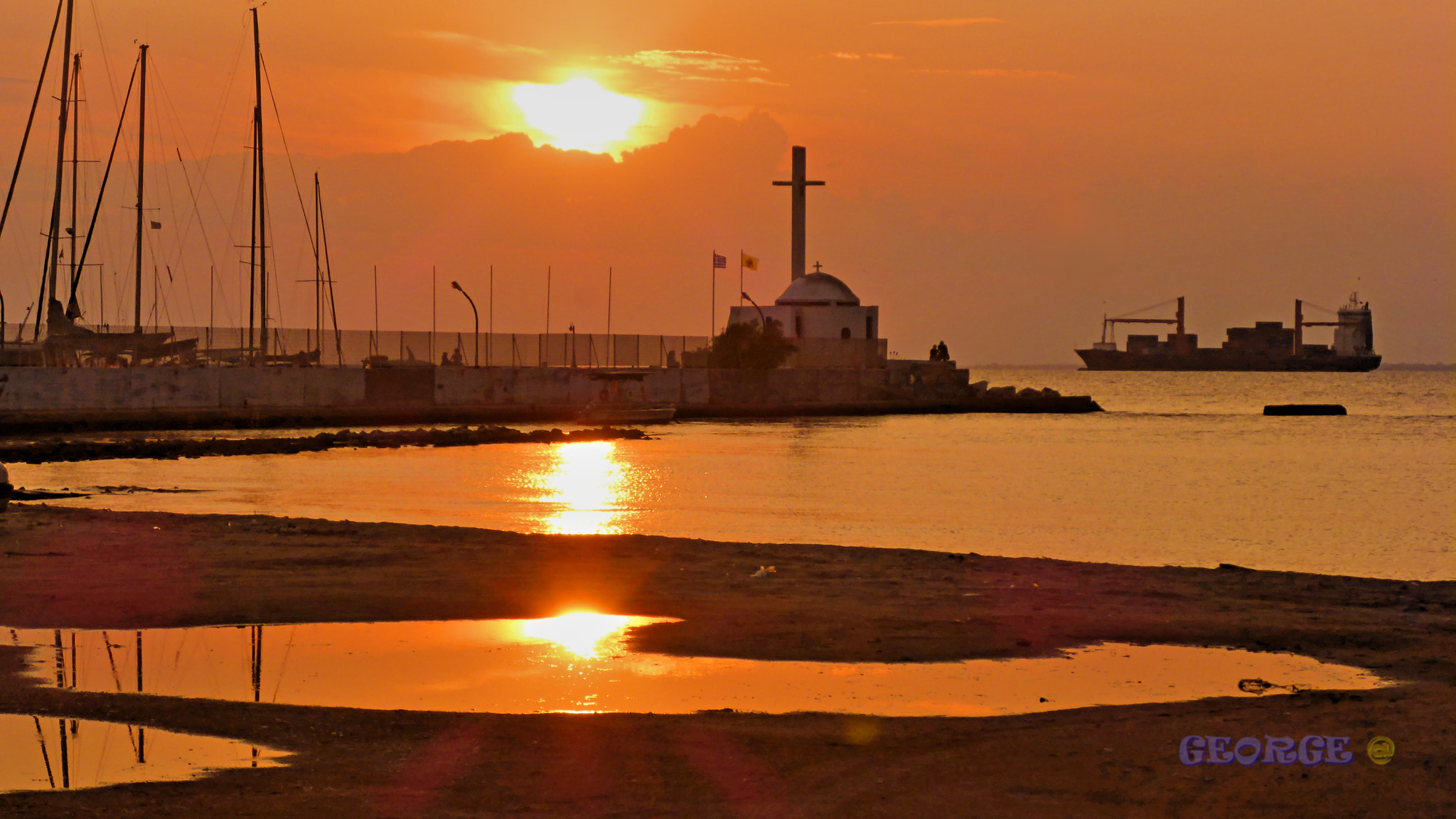 Panasonic Lumix DMC-TS5 (Lumix DMC-FT5) sample photo. Gazing a romantic sunset ... thessaloniki
thermaikos bay  (thessaloniki, greece) ☀ photography