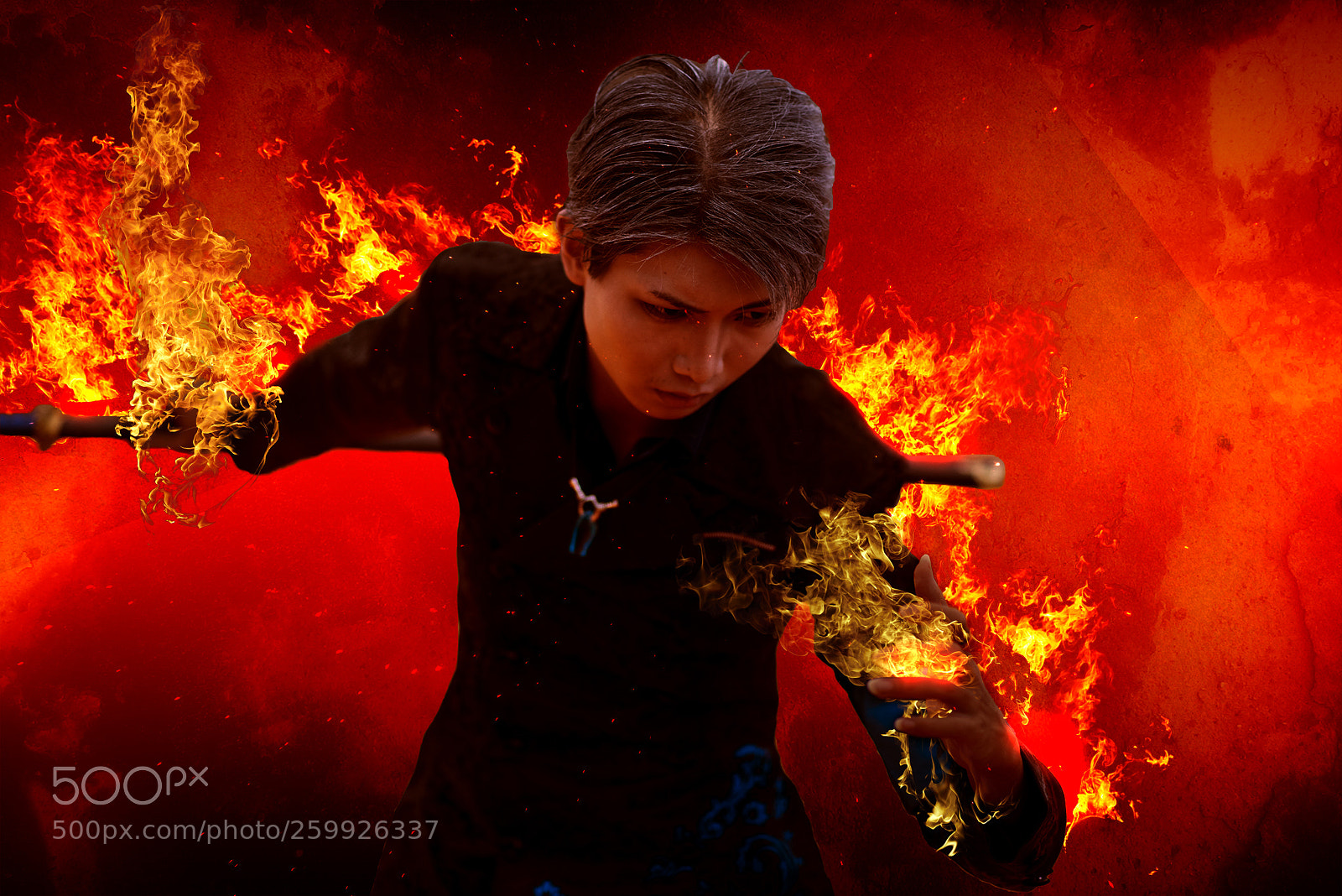 Nikon D810 sample photo. Fire man photography