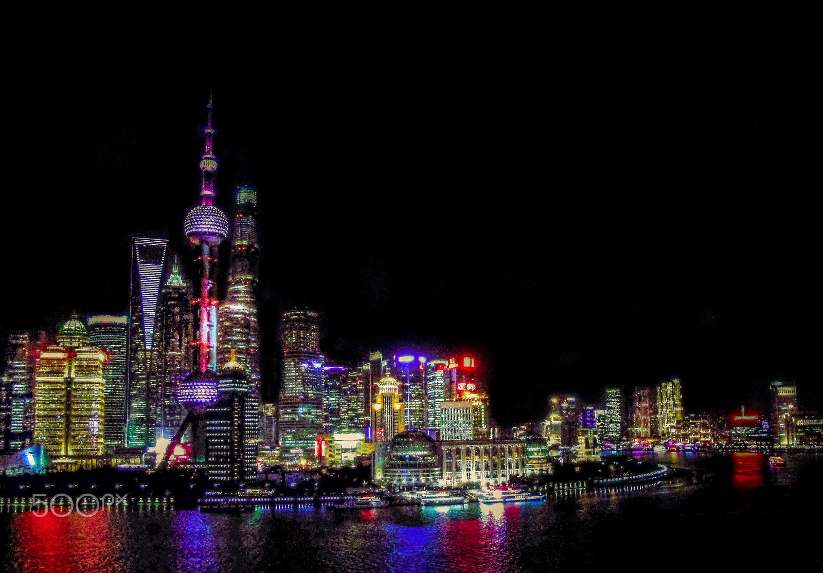 Canon PowerShot G10 sample photo. Shanghai financial district at night photography