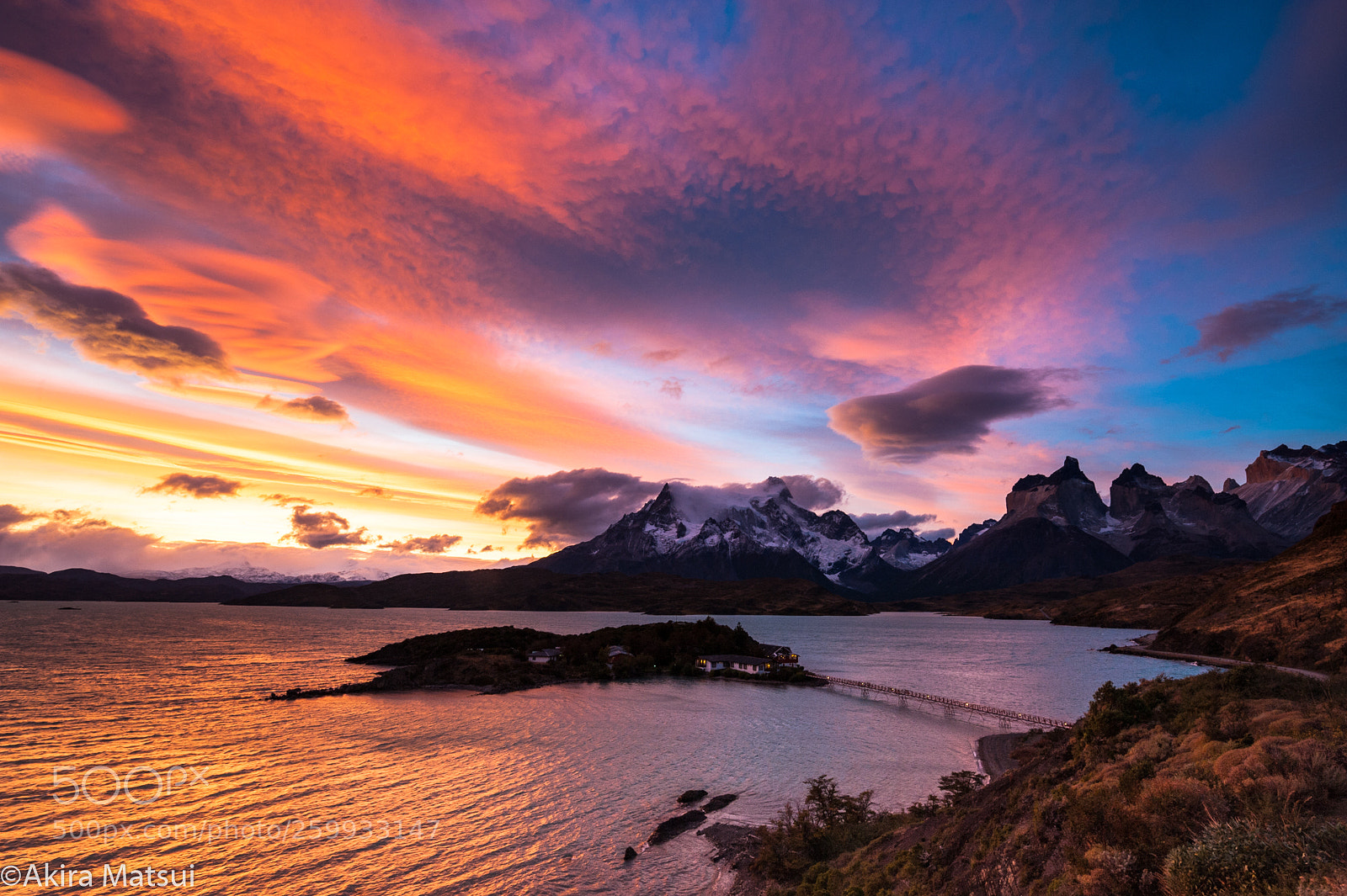 Nikon D3 sample photo. Sunset in patagonia photography