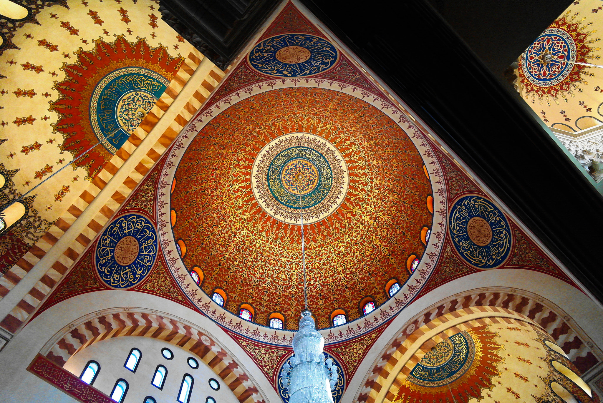 Samsung NX11 sample photo. Interior view to mosaic ceiling of mohammad al-amin mosque, beirut, lebanon photography