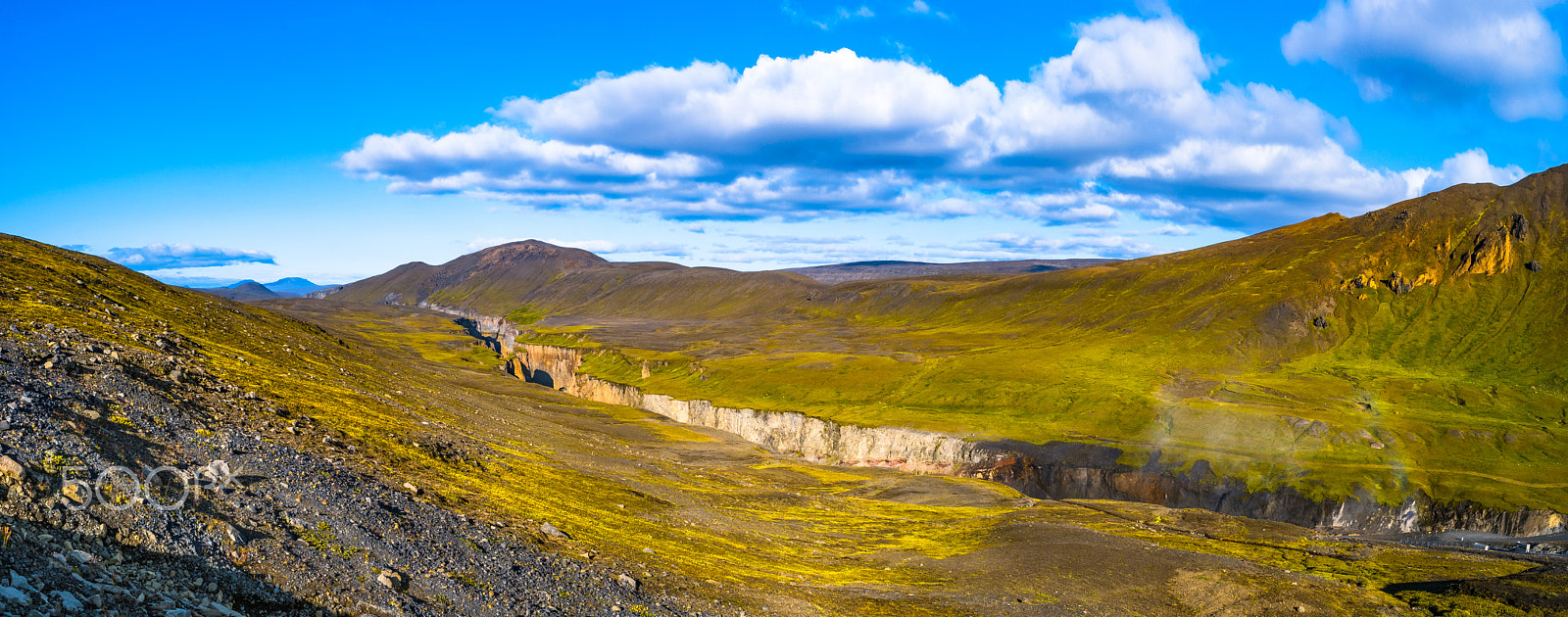 Samsung NX500 sample photo. Panoramic view of beautiful colorful icelandic landscape, icelan photography