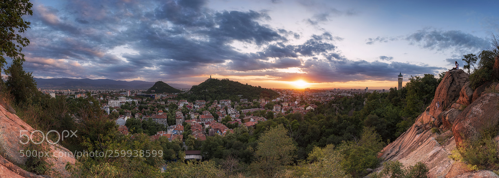 Nikon D750 sample photo. Sunset over plovdiv city photography