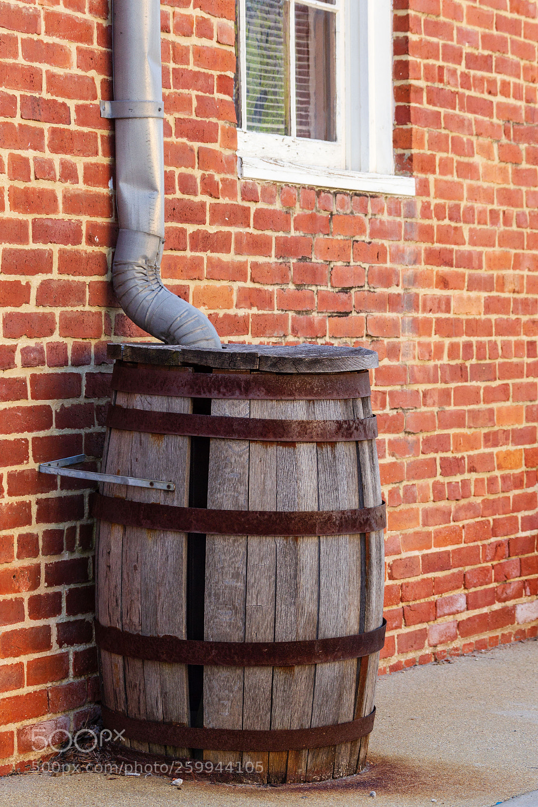 Canon EOS-1D Mark IV sample photo. Rain collection wooden barrel photography