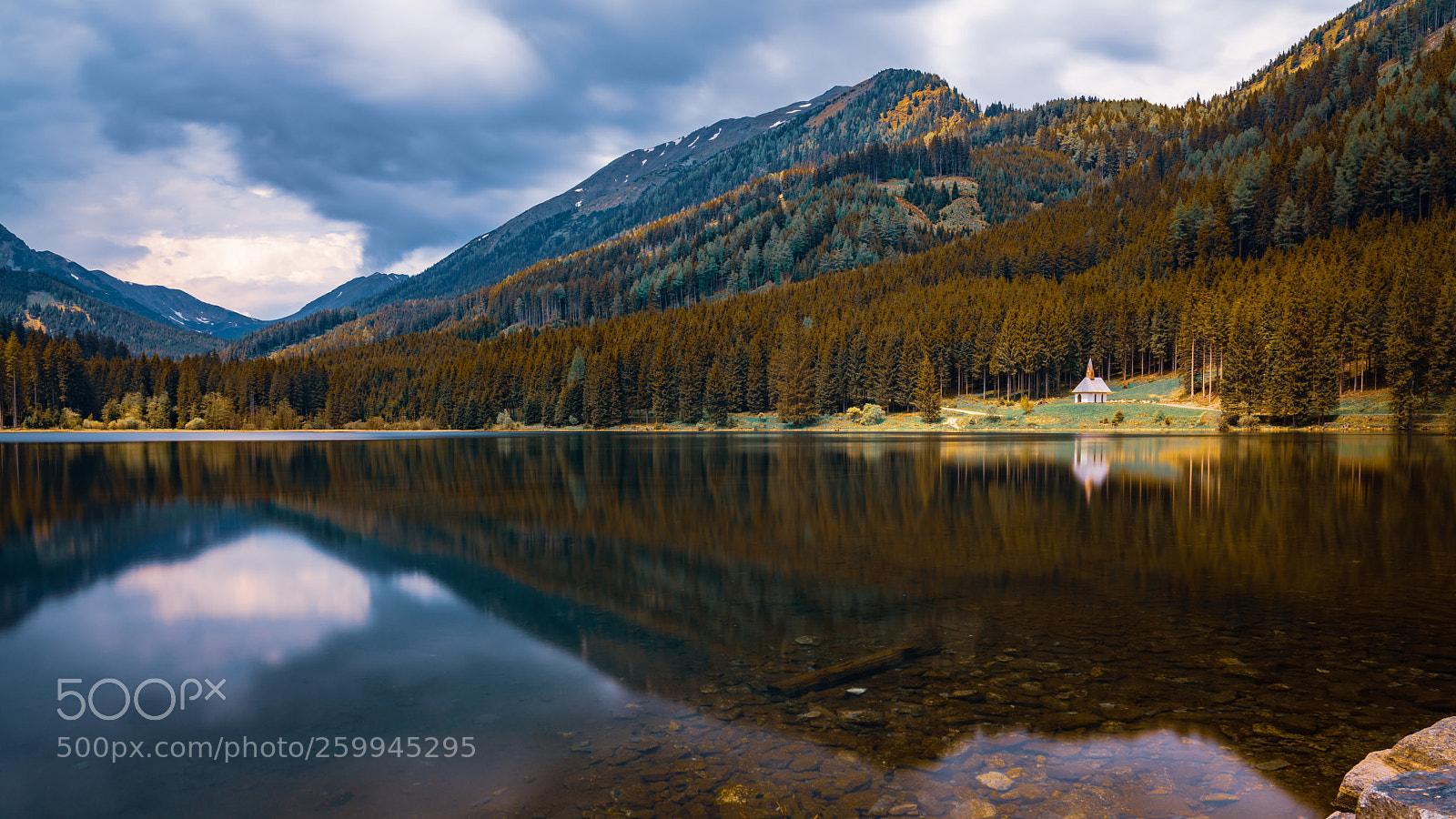 Sony a7R II sample photo. Chapel at the lake photography