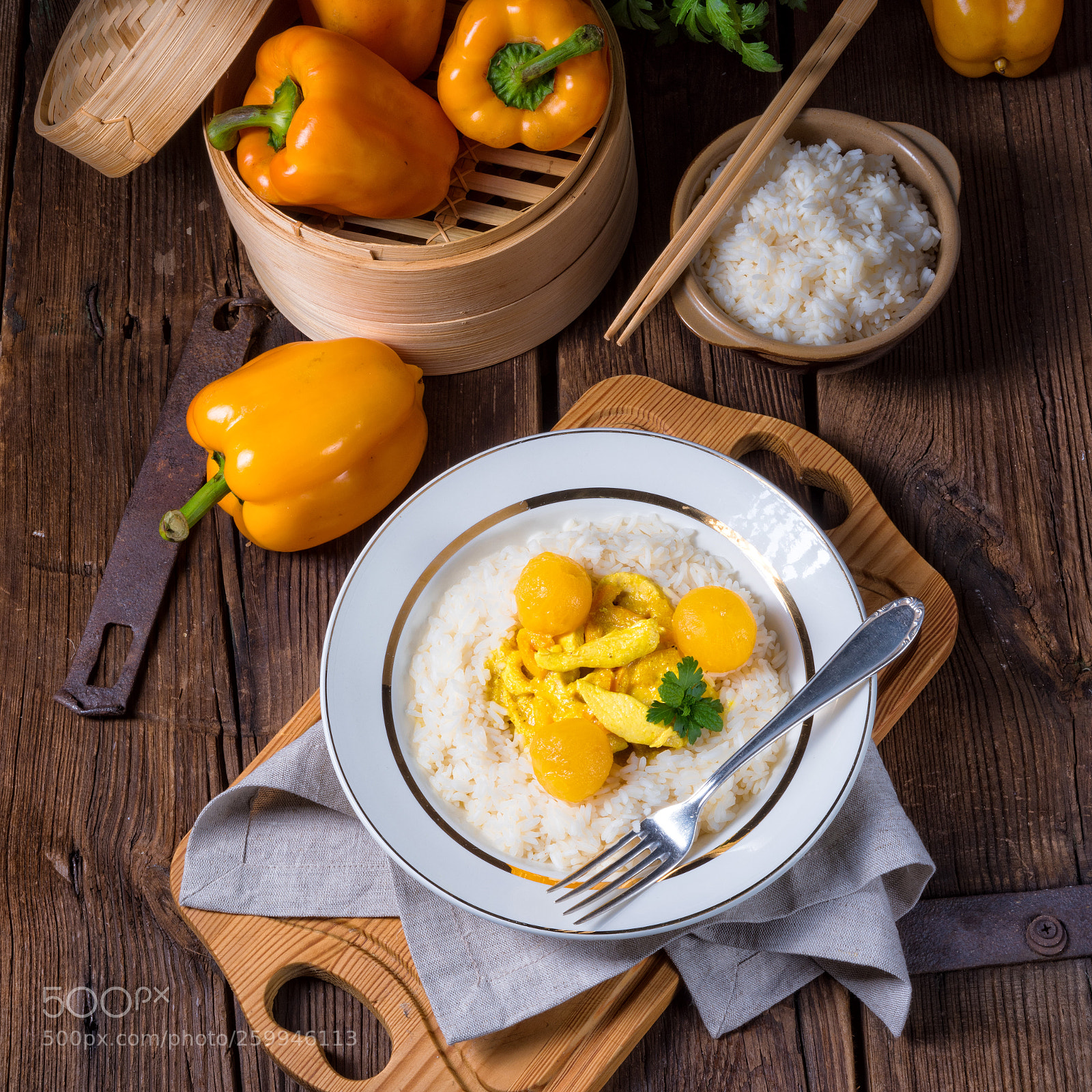 Nikon D810 sample photo. Chicken strips with rice photography
