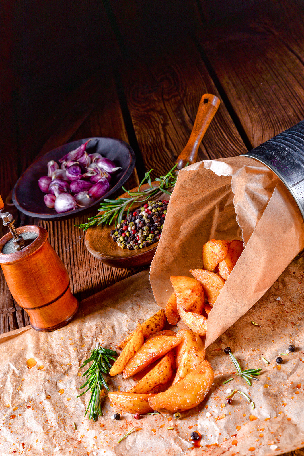 Nikon D810 sample photo. Rosemary potato wedges from photography