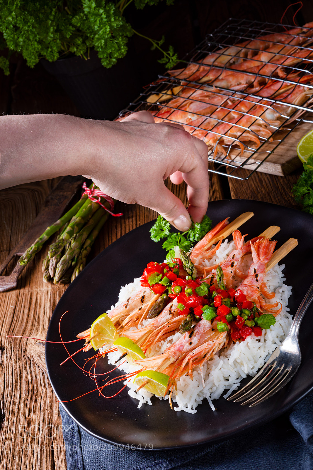 Nikon D810 sample photo. Grilled red argentine shrimps photography
