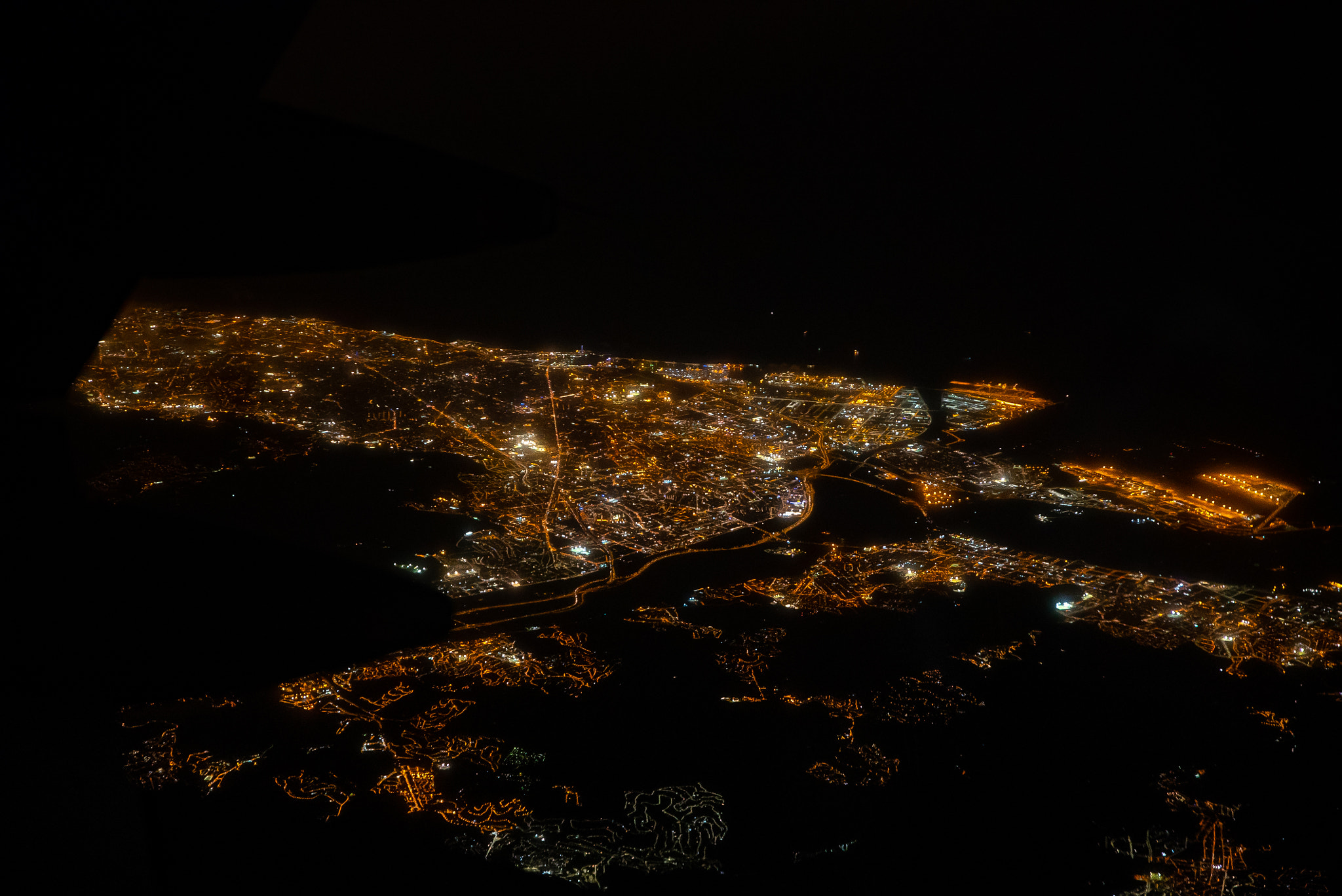Sony a7S II sample photo. City from above at night photography