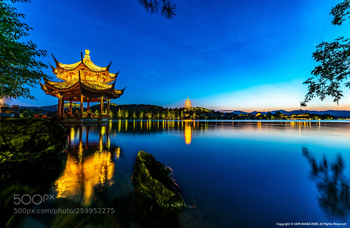 Nikon D800E sample photo. Hangzhou westlake night photography