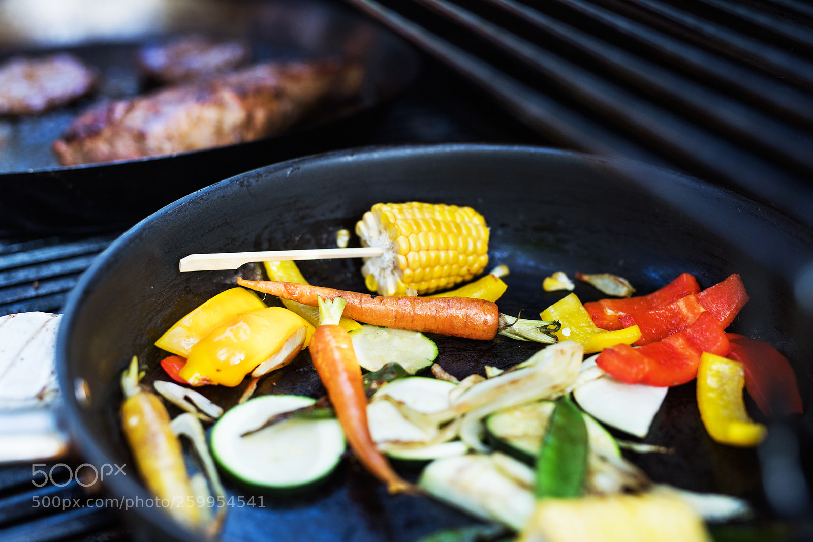 Nikon D5 sample photo. Vegetables on the grill photography