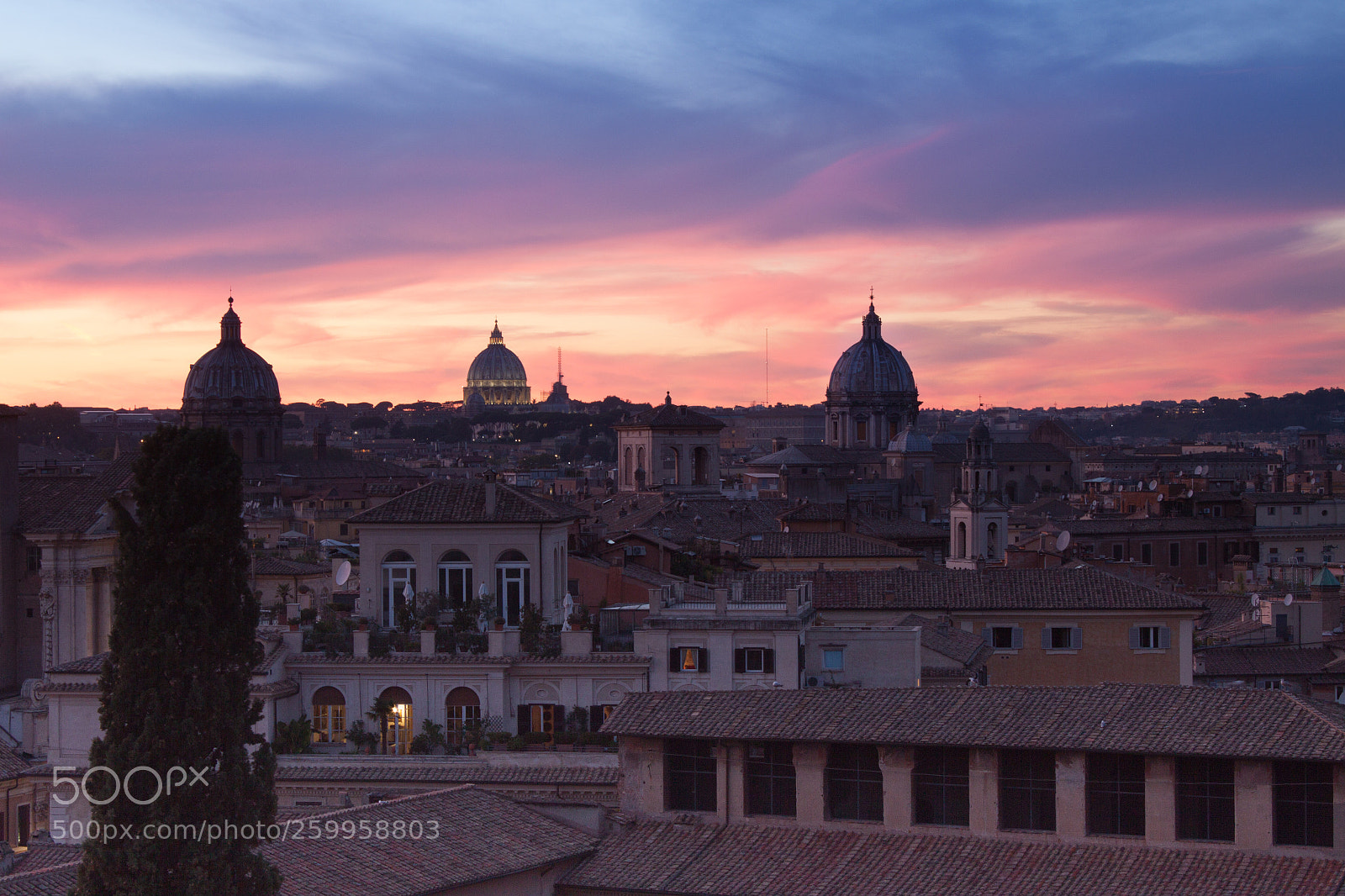 Canon EOS 50D sample photo. Rome sunset photography