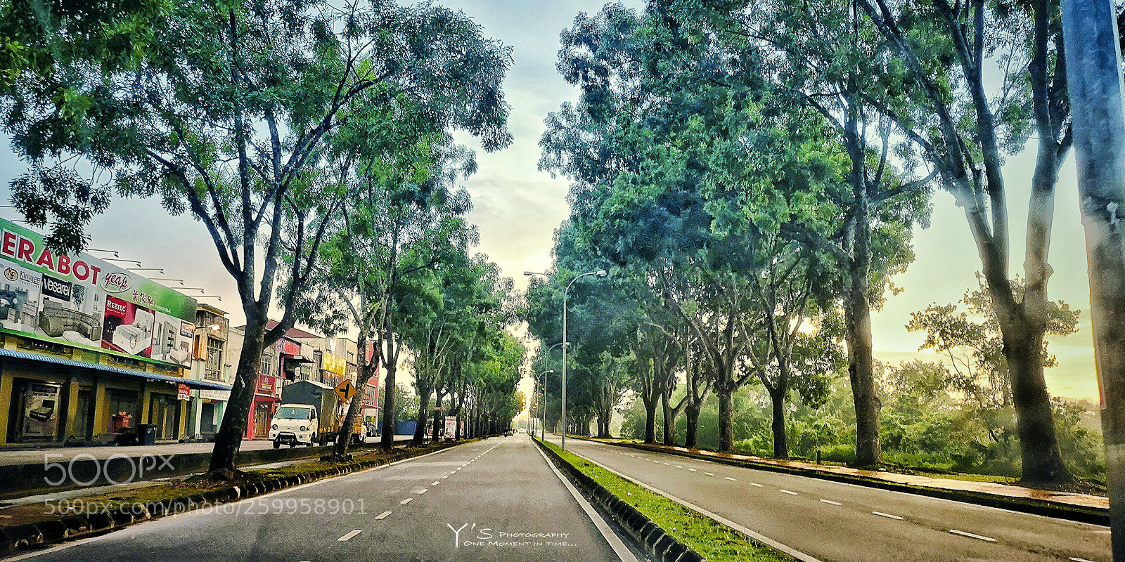 HUAWEI CLT-L29 sample photo. Morning road. 清晨路上。 photography