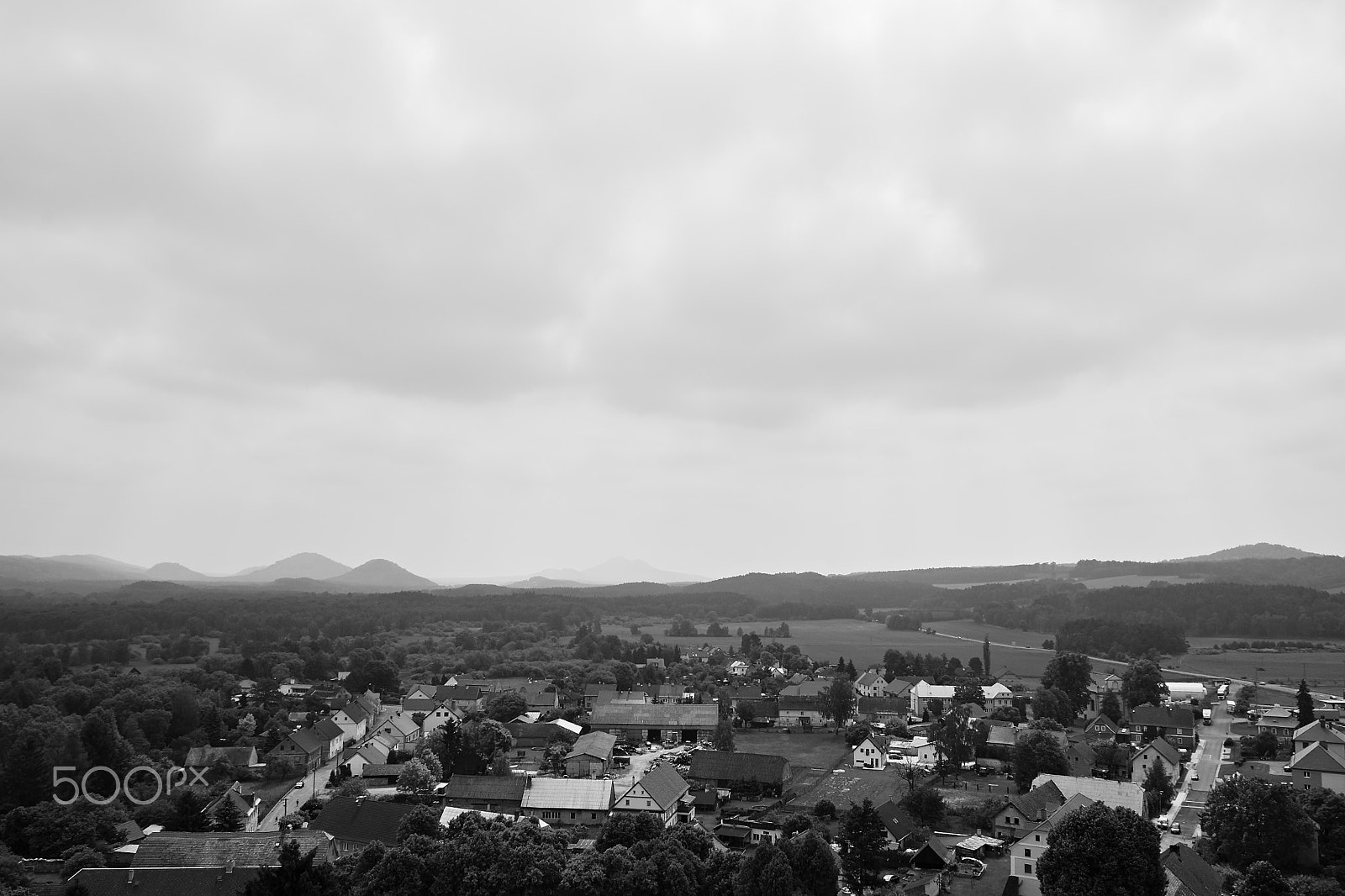 Nikon D5300 sample photo. Czech landscape of machuv kraj tourist area with forests, hills and jestrebi village in... photography