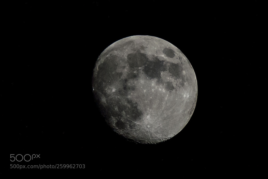 Nikon D3200 sample photo. Moon photography
