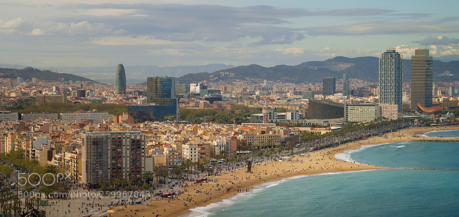 Sony a7R III sample photo. Barcelona beach on morning photography