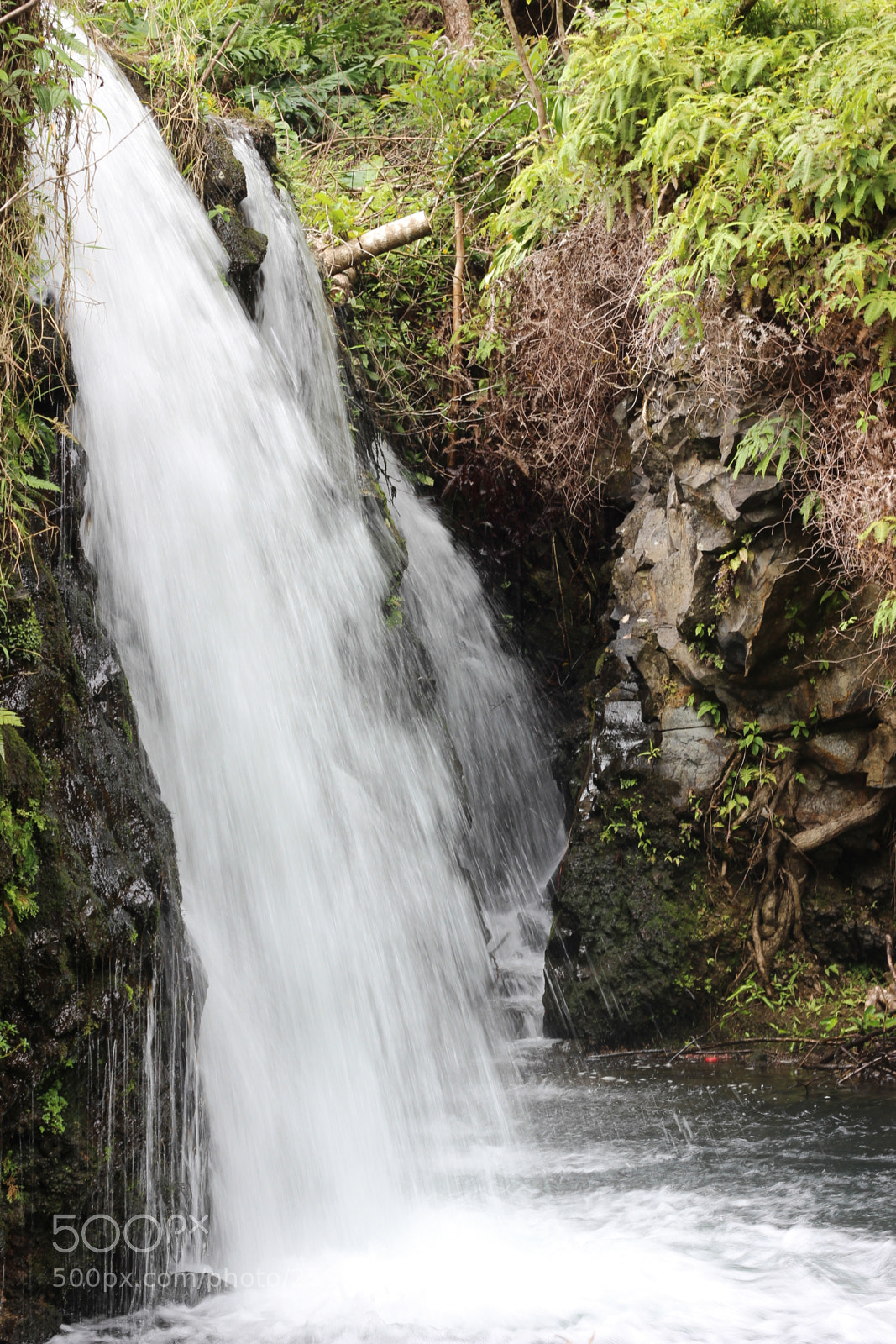 Canon EOS 600D (Rebel EOS T3i / EOS Kiss X5) + Canon EF 50mm F1.8 II sample photo. Waterfall on the road photography