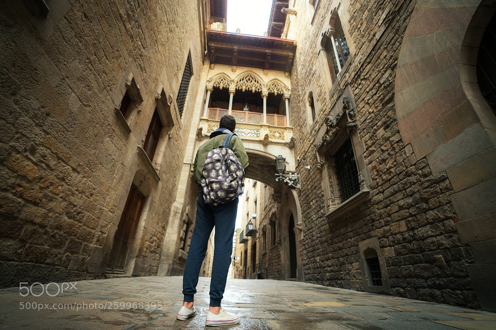 Sony a7R III sample photo. Bridge between buildings in photography