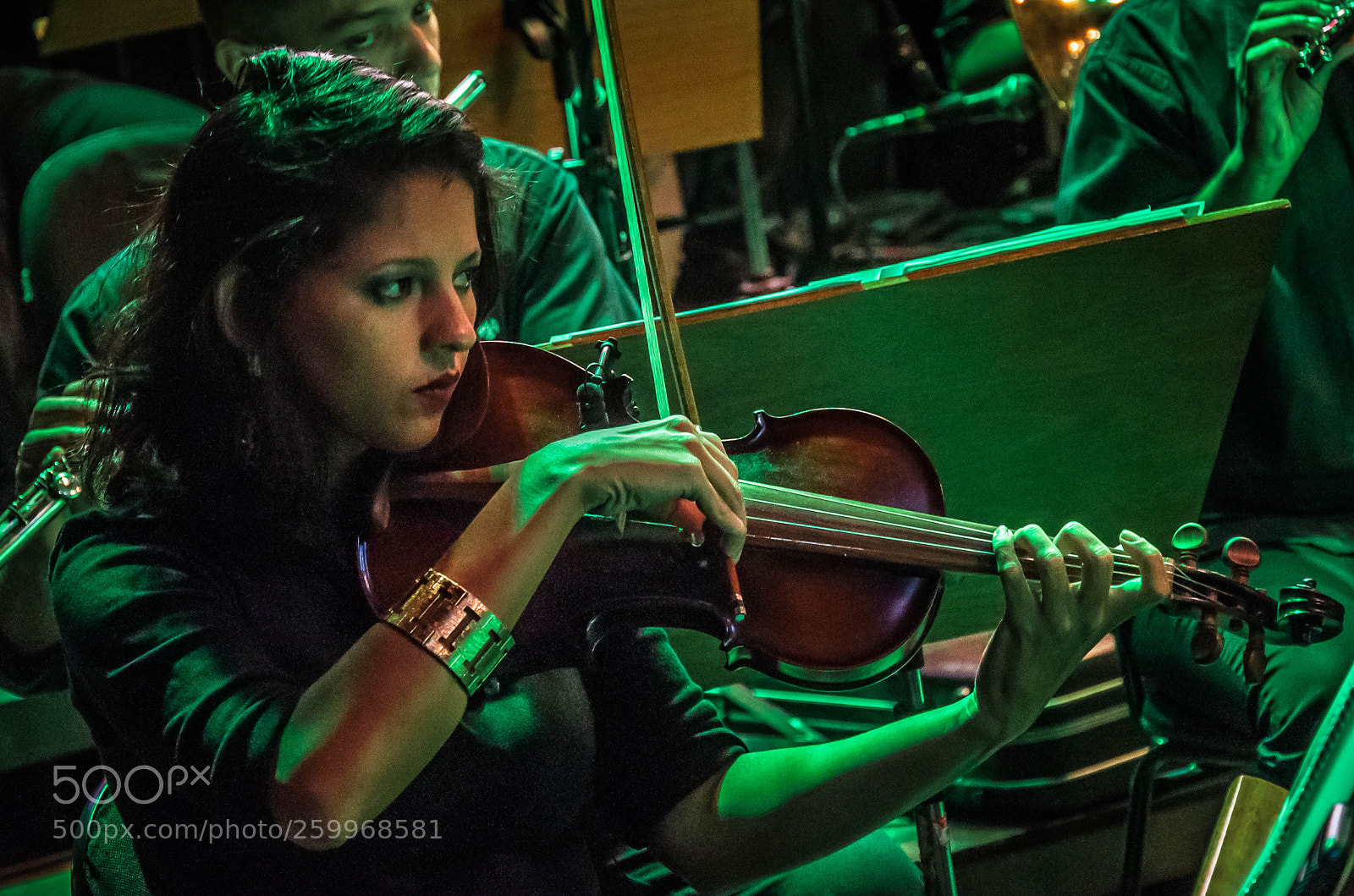 Nikon D90 sample photo. Violinista photography
