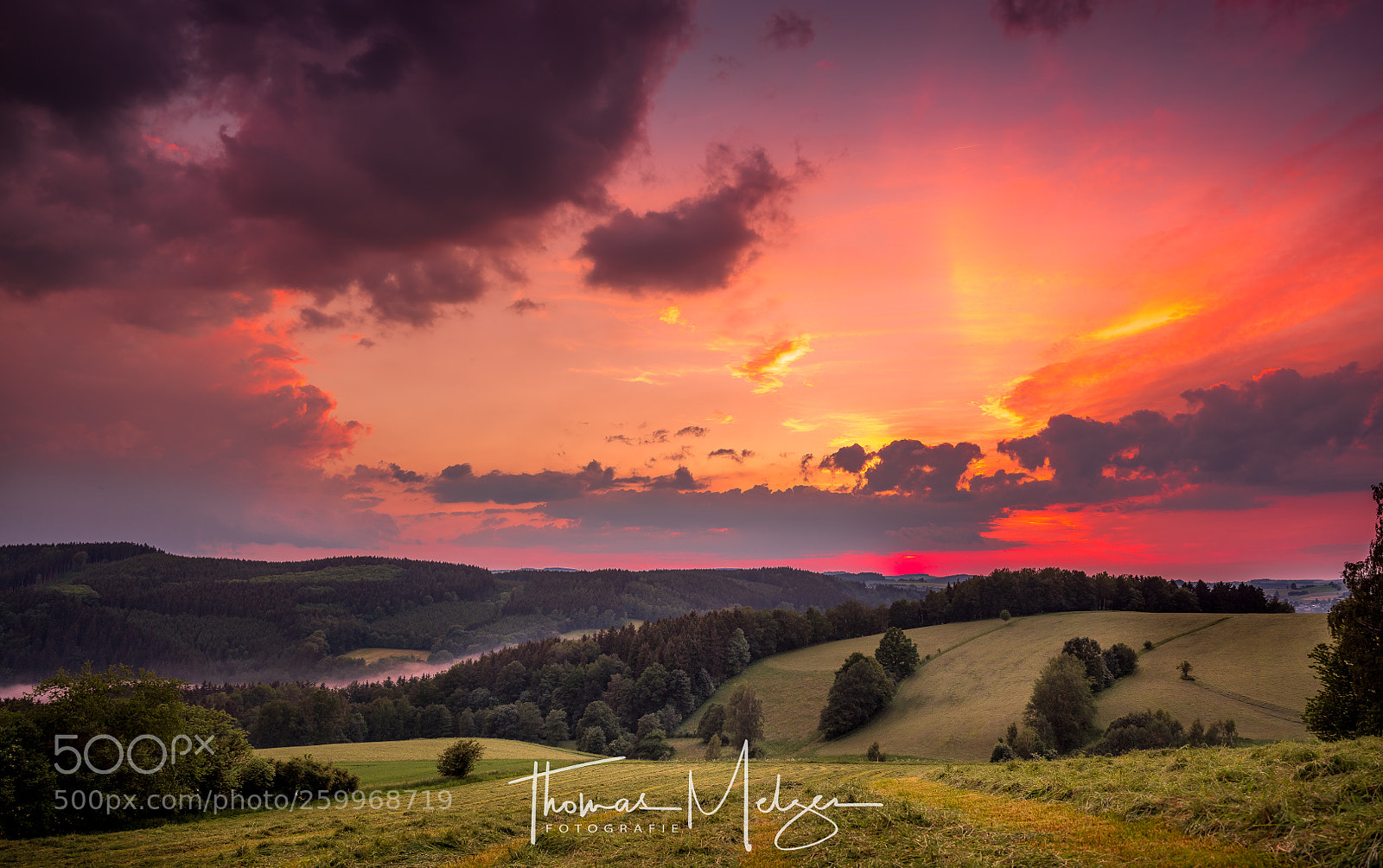 Fujifilm GFX 50S sample photo. Sunset ore mountains photography