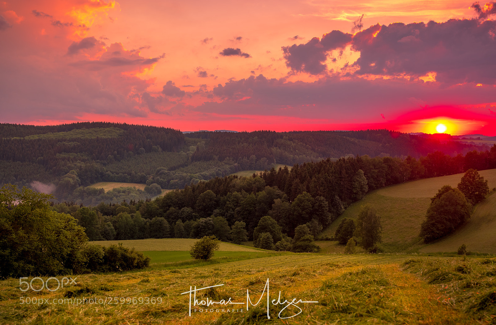 Fujifilm GFX 50S sample photo. Sunset ore mountains photography