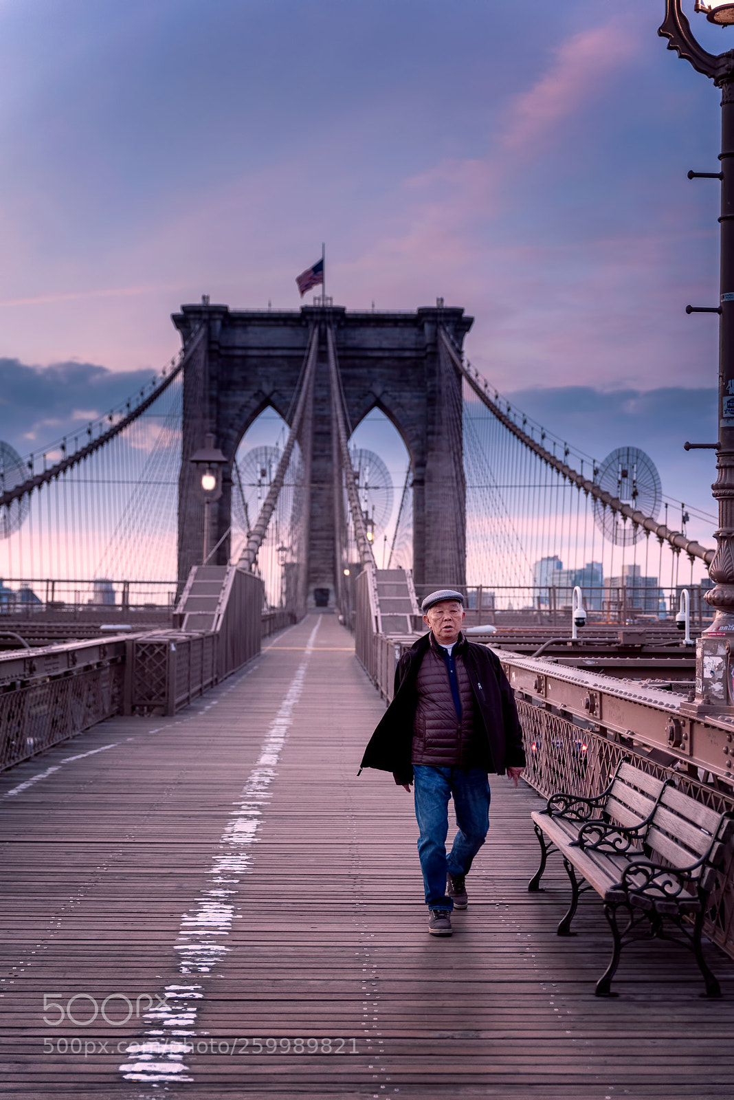 Nikon D750 sample photo. Walking the brooklyn bridge photography