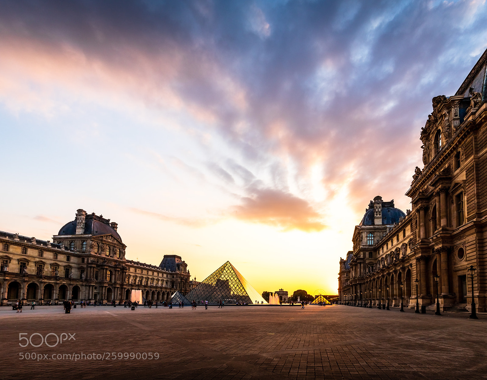 Canon EOS 6D Mark II sample photo. Louvre at sunset photography