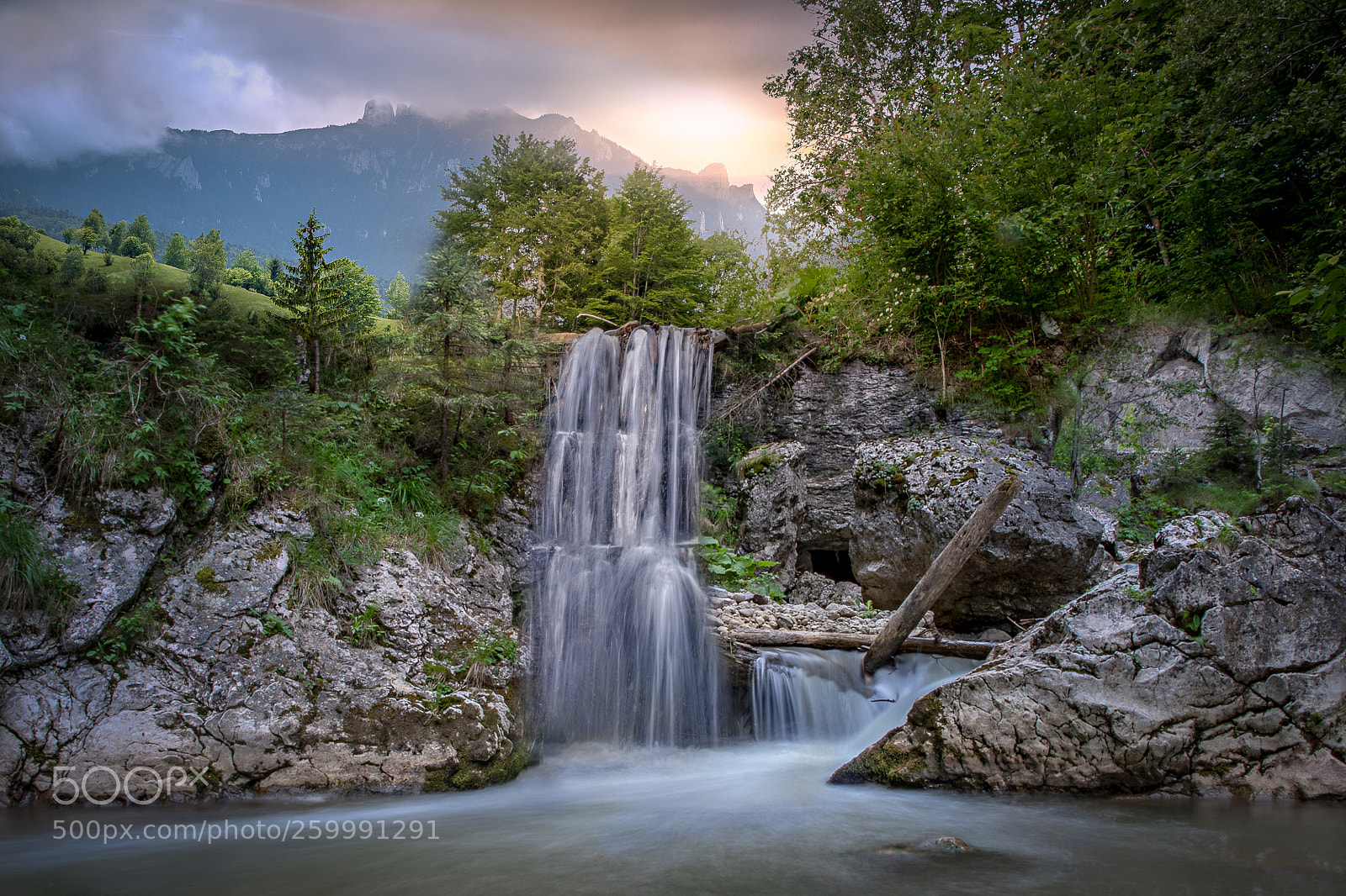 Nikon D500 sample photo. Mountain waterfall photography