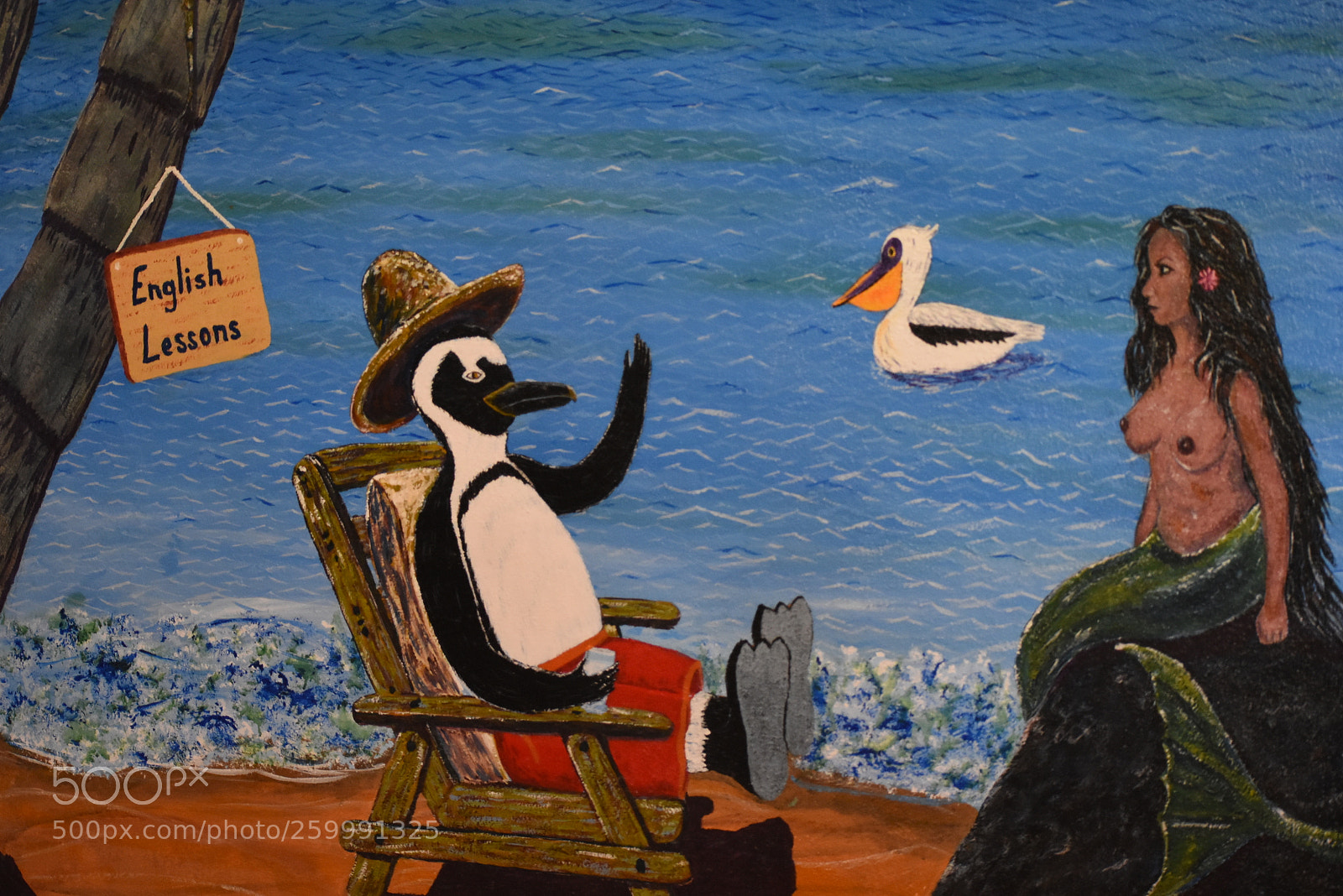 Nikon D5500 sample photo. Mural of a marmaid photography