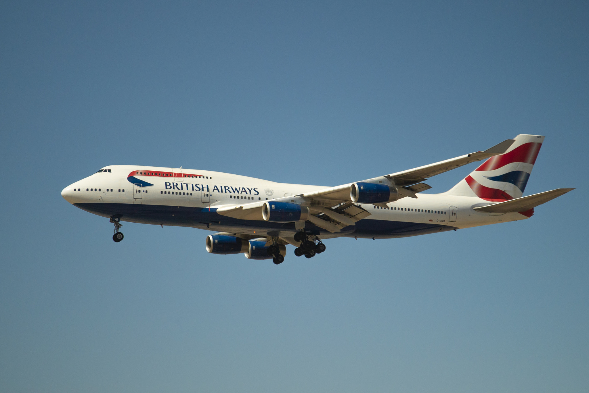 Sony a7S II sample photo. British airways 744 on short final at phx photography