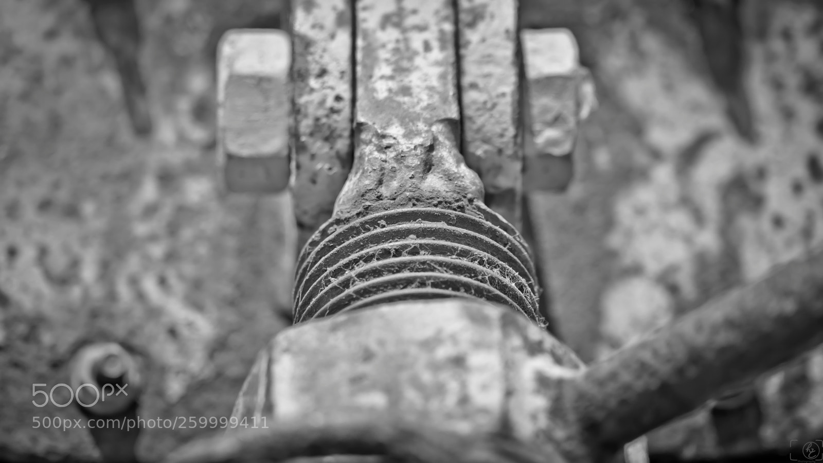 Canon EOS 70D sample photo. Screw thread (bw) photography