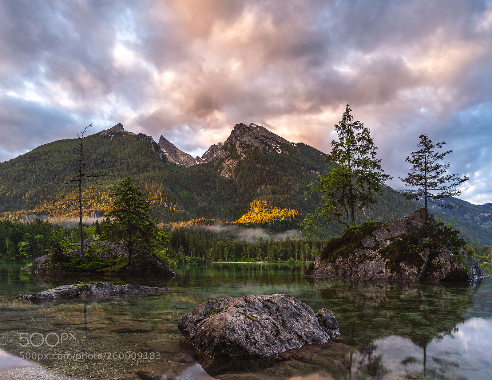Nikon D750 sample photo. Sunrise at hintersee photography