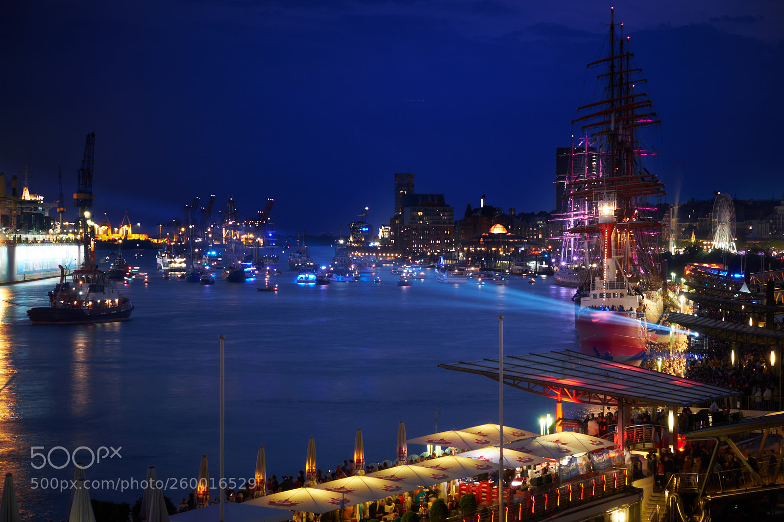 Fujifilm X-T1 sample photo. Hamburg harbour at night photography