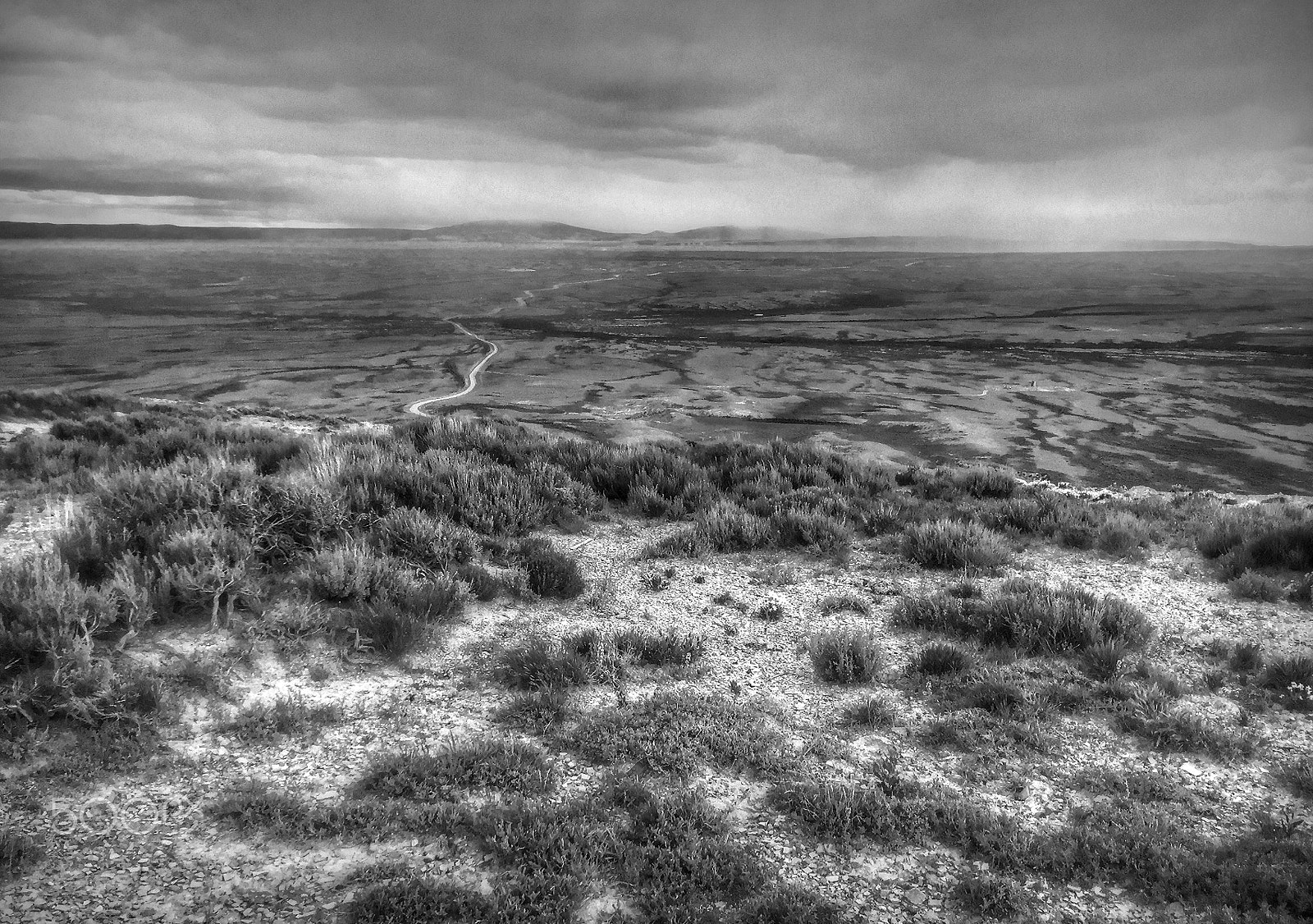 Apple iPad sample photo. Bitter creek road : thundershowers photography