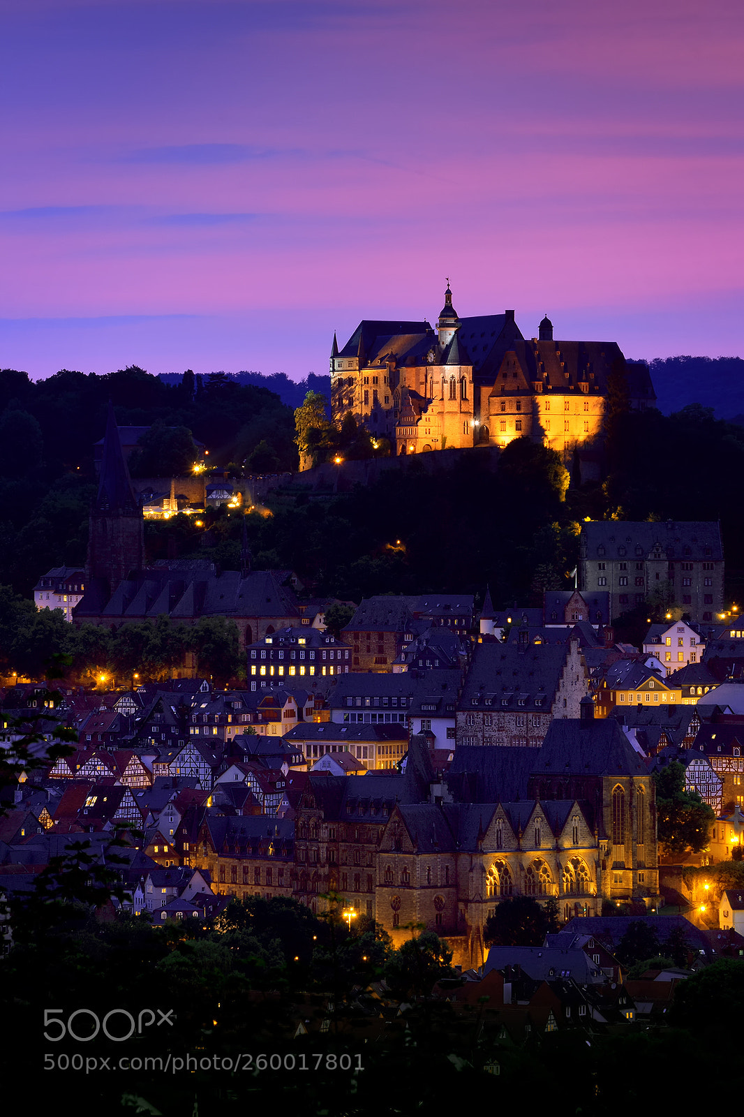 Nikon D7200 sample photo. Castle after sunset photography