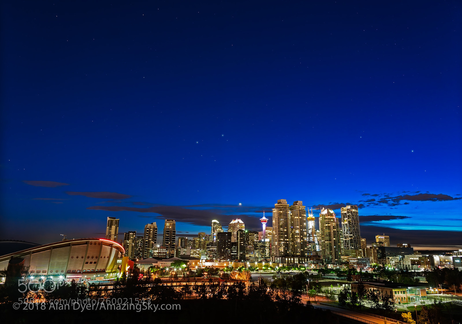 Sony a7 III sample photo. Venus and stars setting photography