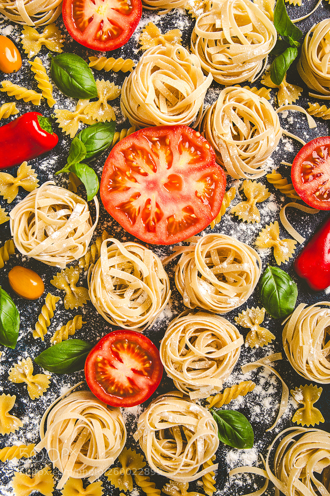 Canon EOS 6D sample photo. Pasta and fresh vegetables photography