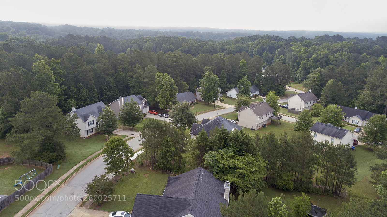 DJI FC220 sample photo. Subdivision overcast day photography