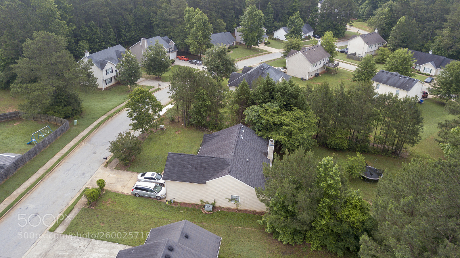 DJI FC220 sample photo. Subdivision overcast day photography