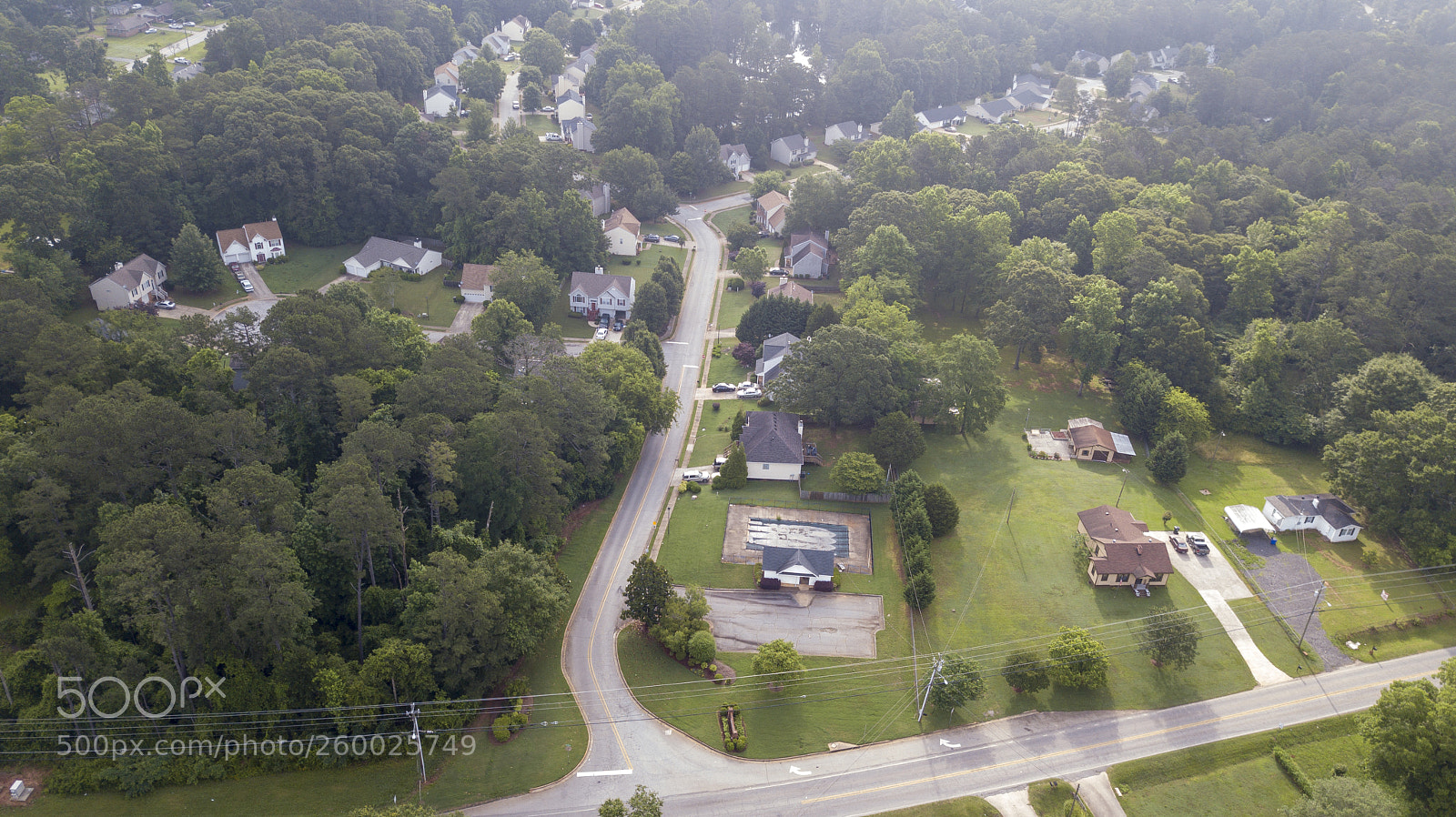 DJI FC220 sample photo. Subdivision overcast day photography