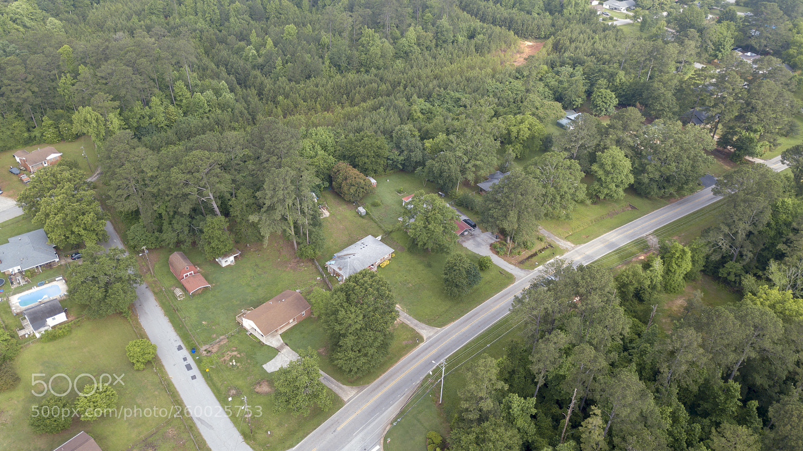 DJI FC220 sample photo. Subdivision overcast day photography