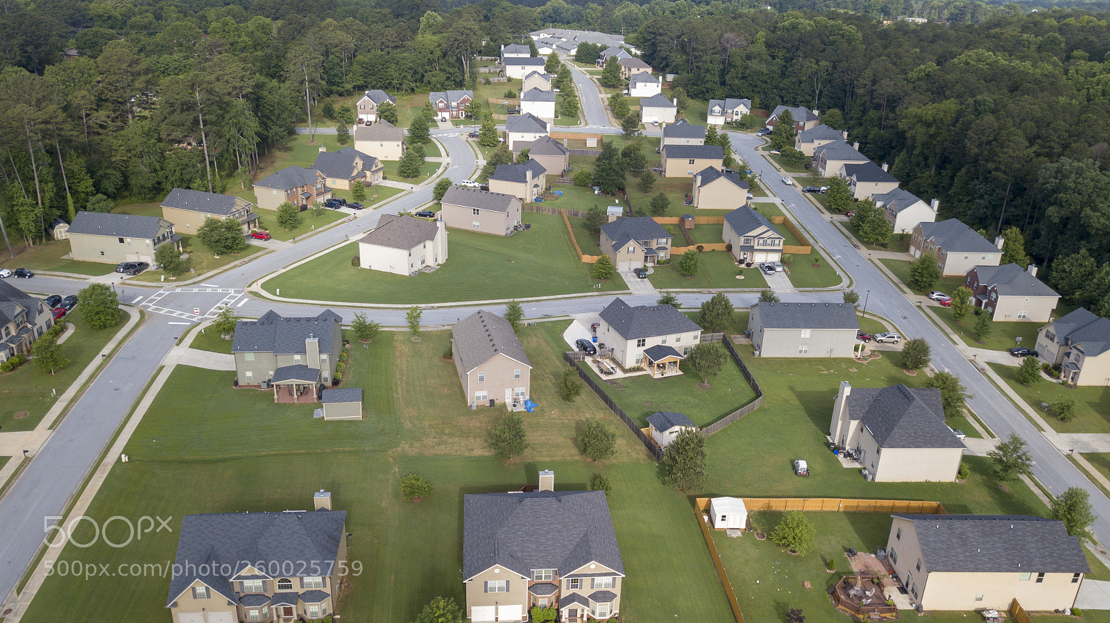 DJI FC220 sample photo. Subdivision overcast day photography
