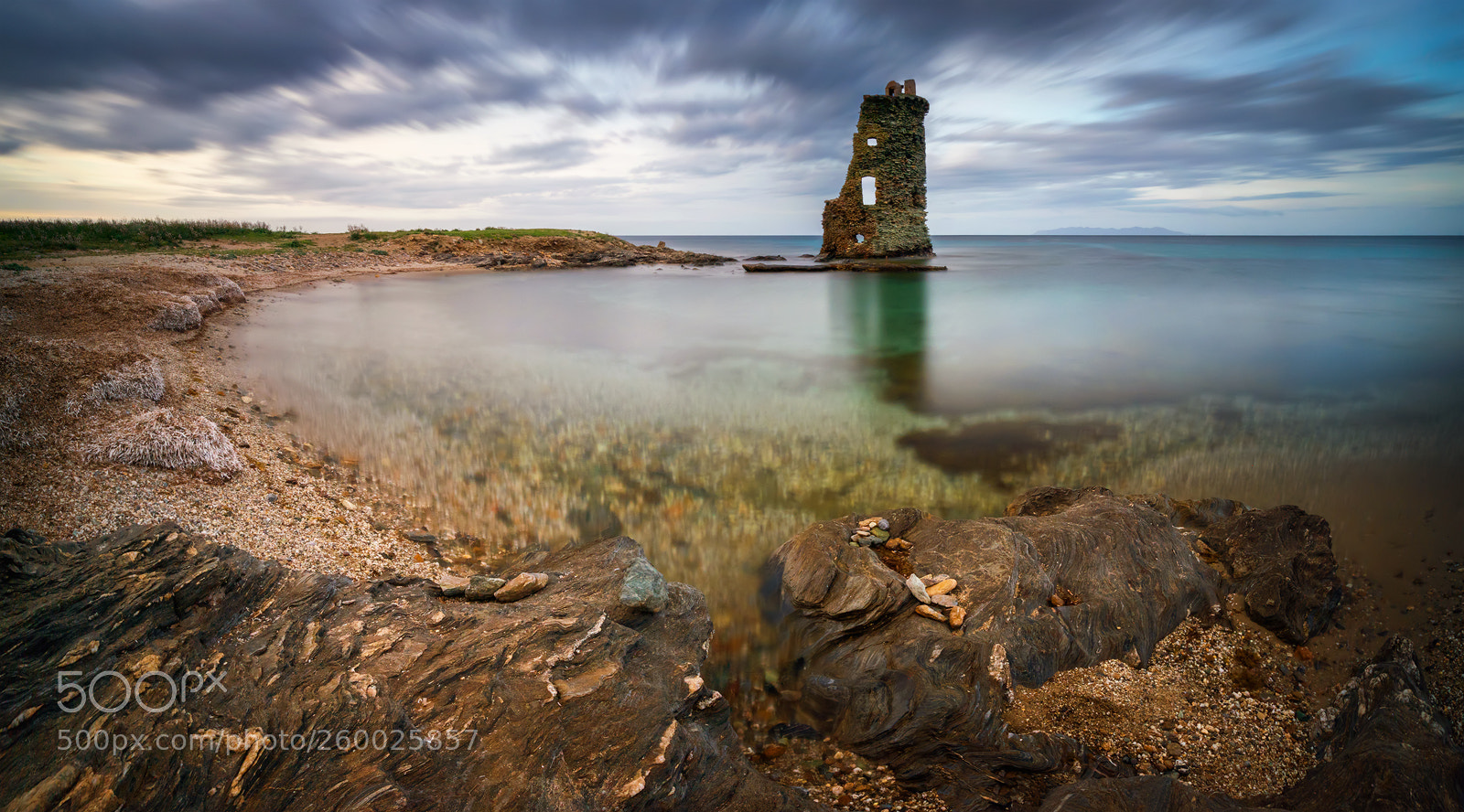 Sony a7R sample photo. Cap corse tower panorama photography