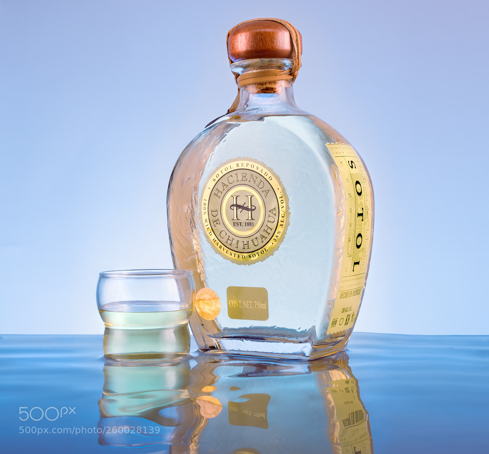 Nikon D810 sample photo. Sotol hacienda bottle photography