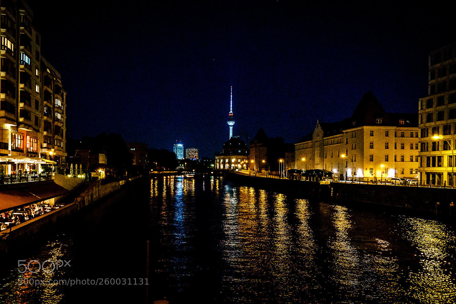 Sony a6500 sample photo. Berlin, spree, night photography
