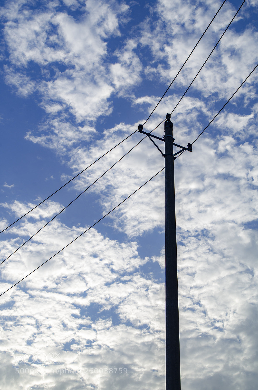 Pentax K-50 sample photo. Power line photography