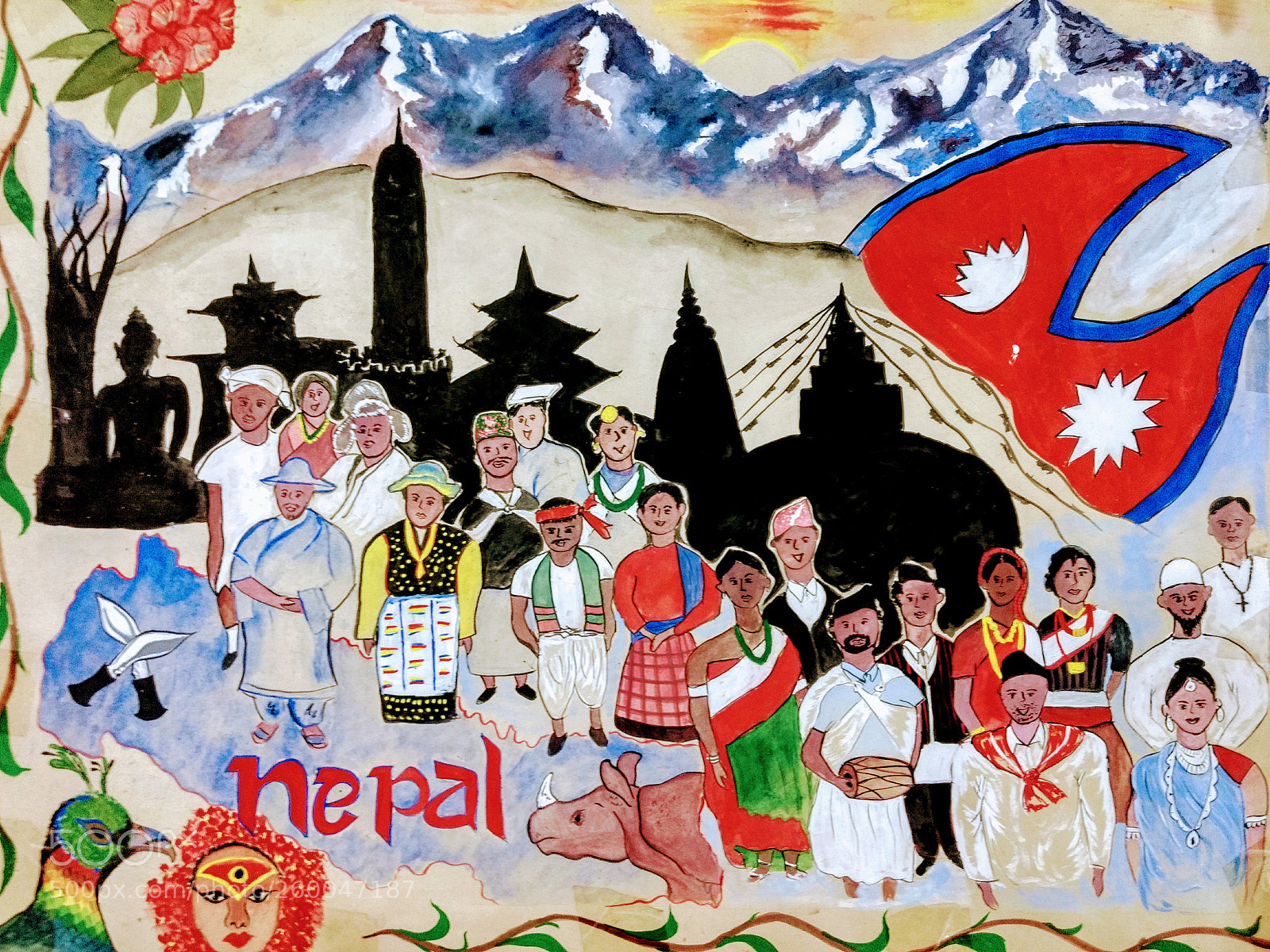 Motorola Moto G (4) sample photo. Nepal's beauty| hand painted photography