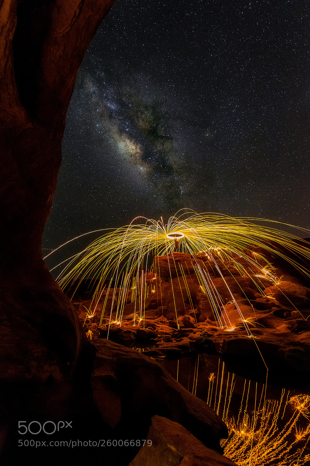 Nikon D810 sample photo. Steel wool milky way photography